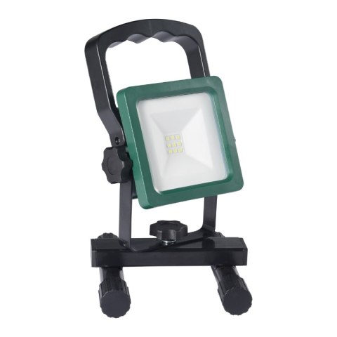 Naświetlacz LED ładowalny, IP54, 10 W, 700 lm, 6500 K, zielony