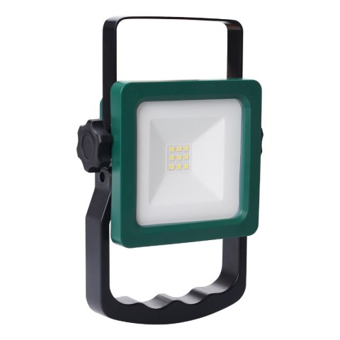 Naświetlacz LED ładowalny, IP54, 10 W, 700 lm, 6500 K, zielony