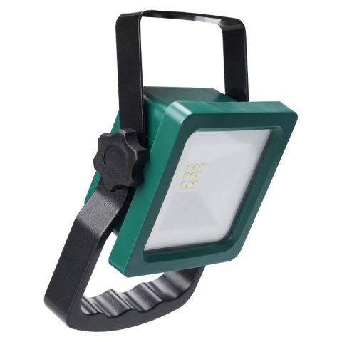 Naświetlacz LED ładowalny, IP54, 10 W, 700 lm, 6500 K, zielony