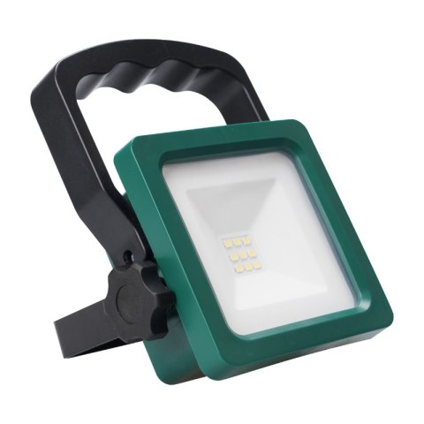 Naświetlacz LED ładowalny, IP54, 10 W, 700 lm, 6500 K, zielony