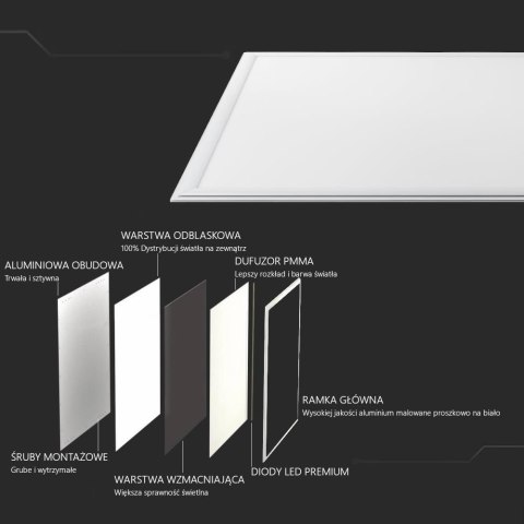 Panel LED V-TAC 29W 60x60 pmma 137Lm/W VT-6129 6400K 3960lm
