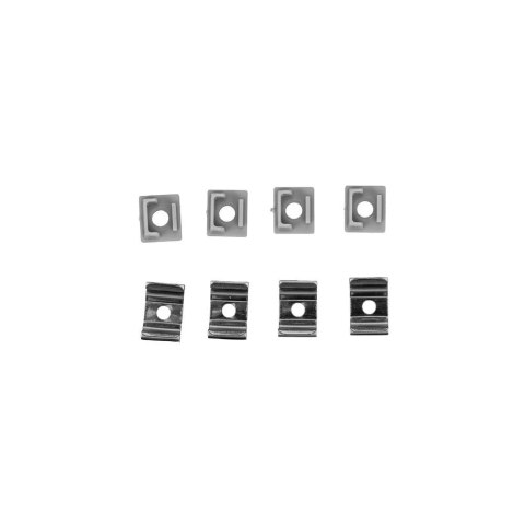 Profil do LED zestaw, ALU anodowany V-TAC 2mb klosz mleczny 12x10mm VT-81131