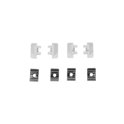 Profil do LED zestaw, ALU anodowany wpuszczany V-TAC 2mb klosz mleczny 12x10mm VT-81132
