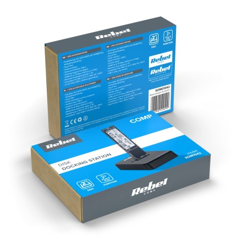 Stacja dokująca dysków NVME M2 (Mkey+ B+Mkey) USB typu C aluminiowa Rebel