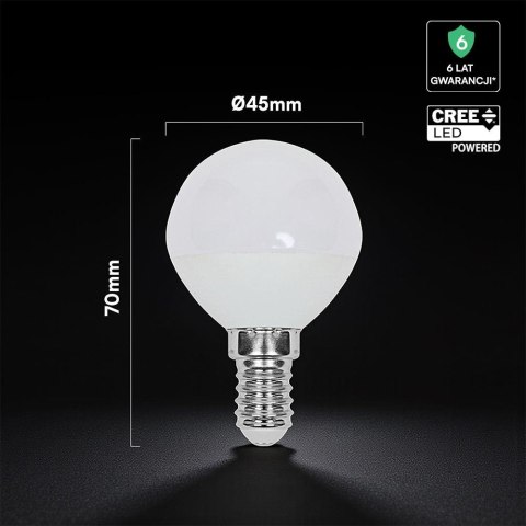 Żarówka LED V-TAC CREE CHIP 3,7W E14 kulka P45 VT-1819 6500K 320lm