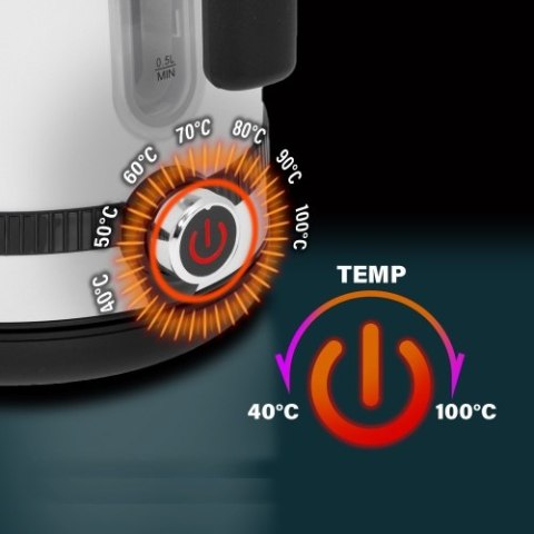 Adler Czajnik metalowy 1,7L z LCD & regulacją temperatury