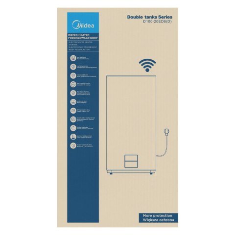 Elektryczny podgrzewacz wody akumulacyjny, 100 l, D100-20ED6, Midea