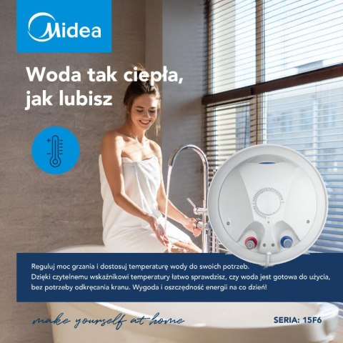 Elektryczny podgrzewacz wody akumulacyjny, 30 l, D30-15F6, Midea