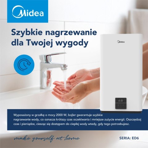 Elektryczny podgrzewacz wody akumulacyjny, 30 l, D30-20ED6, Midea