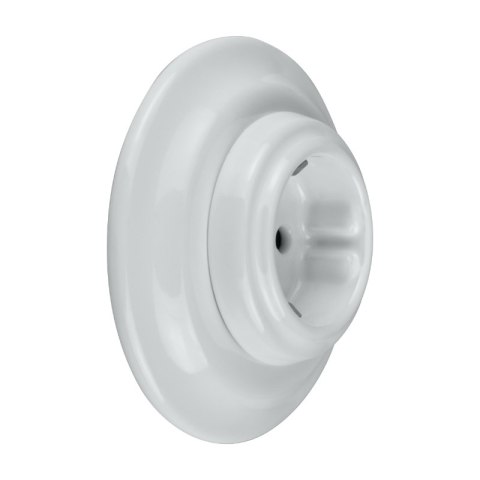 Gniazdo ceramiczne Schuko podtynkowe, VINTAGE, białe