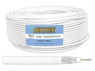Kabel koncentryczny RG6 CCS Lexton 100m