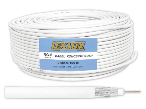 Kabel koncentryczny RG6 CCS Lexton 100m