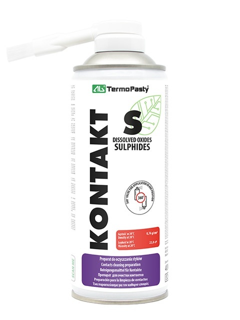 Kontakt S preparat do oczyszczania styków złączy, spray ze szczoteczką 400ml AG TermoPasty