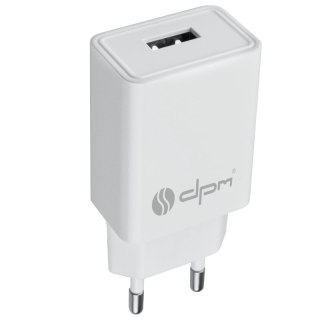 Ładowarka sieciowa 1 x USB, 1 A, biała DPM
