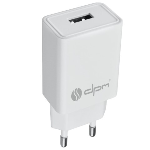 Ładowarka sieciowa 1 x USB, 1 A, biała DPM
