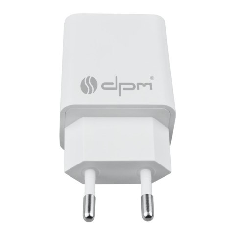 Ładowarka sieciowa 1 x USB, 1 A, biała DPM
