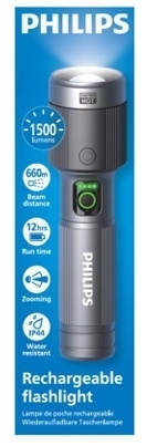 Latarka akumulatorowa 30W 1500lm 660m USB Typ-C Philips SFL5141/10