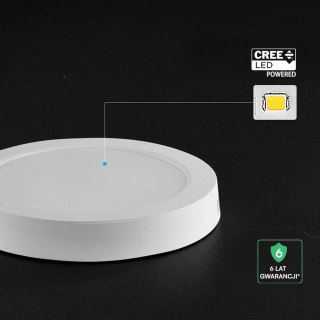 Panel natynkowy downlight V-TAC 6W LED CREE CHIP okrągły VT-60006CCT 630lm