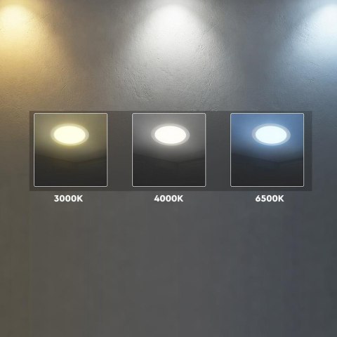 Panel wpuszczany downlight V-TAC 18W LED CREE CHIP okrągły 220x28mm VT-61018CCT 3000K-4000K-6500K 1980lm