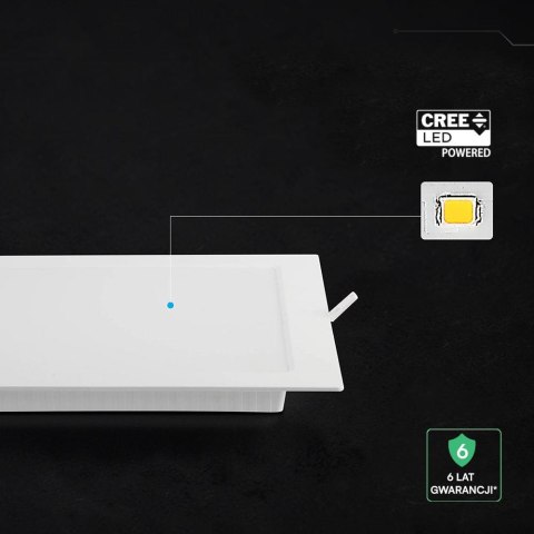 Panel wpuszczany downlight V-TAC 6W LED CREE CHIP kwadrat 120x120mm VT-61006CCT 3000K-4000K-6500K 630lm