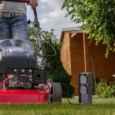 Słupek Ogrodowy V-TAC 2 Gniazda 2x16A 23cm 3600W IP44 Grafit VT-1196 