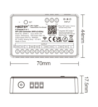Sterownik kontroler do Taśm LED cyfrowych SPIW5-4 MiBoxer