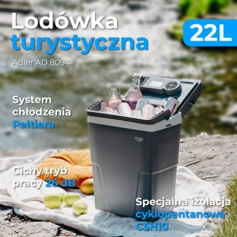 Adler Lodówka turystyczna 22L | Zasilanie AC/DC