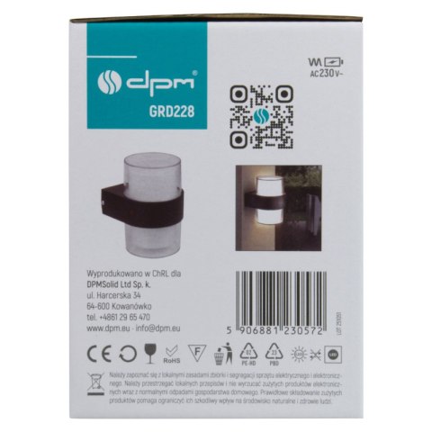 Kinkiet zewnętrzny LED, 10 W, 1000 lm, 4000 K, IP54, czarny