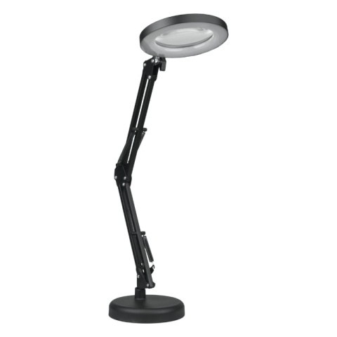 Lampka biurkowa LED z lupą USB, 8 W, 450 lm, 3000-6000 K, czarna DPM