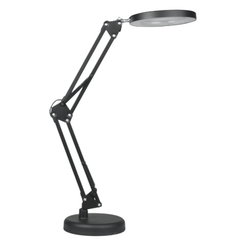 Lampka biurkowa LED z lupą USB, 8 W, 450 lm, 3000-6000 K, czarna DPM