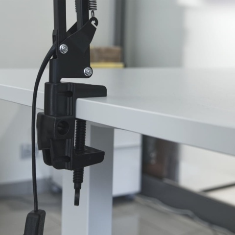 Lampka biurkowa LED z lupą USB, 8 W, 450 lm, 3000-6000 K, czarna DPM
