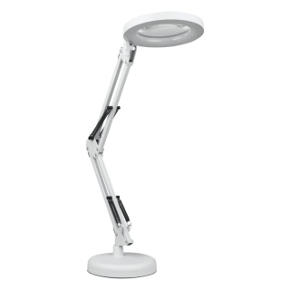 Lampka biurkowa LED z lupą USB, 8 W, 450 lm, 3000-6000 K, biała DPM