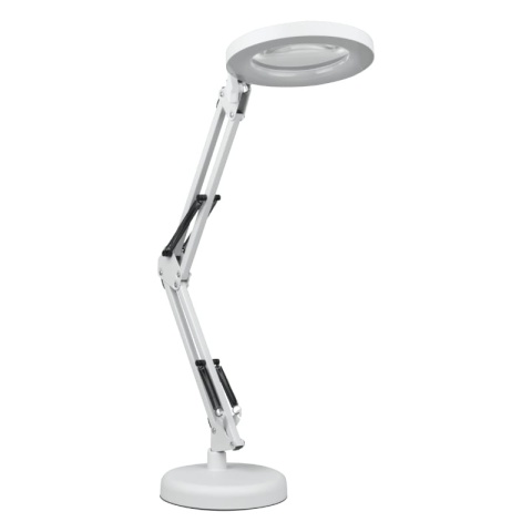 Lampka biurkowa LED z lupą USB, 8 W, 450 lm, 3000-6000 K, biała DPM