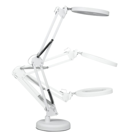 Lampka biurkowa LED z lupą USB, 8 W, 450 lm, 3000-6000 K, biała DPM