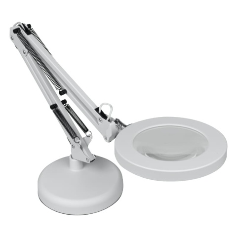 Lampka biurkowa LED z lupą USB, 8 W, 450 lm, 3000-6000 K, biała DPM