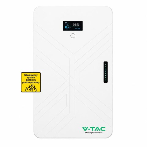 Magazyn bank energii V-TAC biały 15cm ultra slim 14.33Wh 280Ah/51.2V 140A LFP BMS VT-14033
