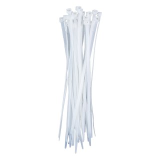 Opaski zaciskowe, 3,6 x 200 mm, 100 szt., białe