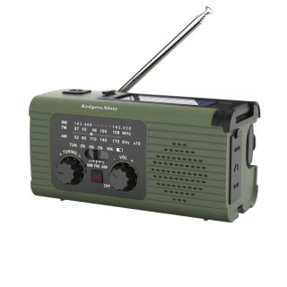 Radio solarne, przenośne radio awaryjne SOS, powerbank 5000mAh, latarka, dynamo, Kruger&Matz