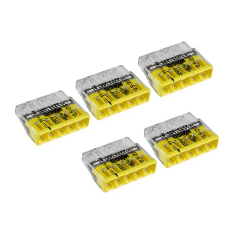 Szybkozłączka instalacyjna drut 5 x 0,5-2,5 mm2, 5 szt., WAGO