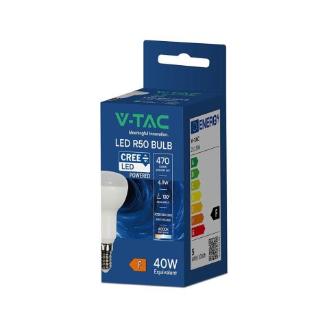 Żarówka LED V-TAC CREE CHIP 4,8W E14 R50 VT-250 4000K 470lm