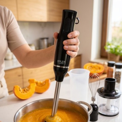 Adler Blender ręczny-|Zestaw | Pojemnik 500ml | Pojemnik z miarką: 700ml