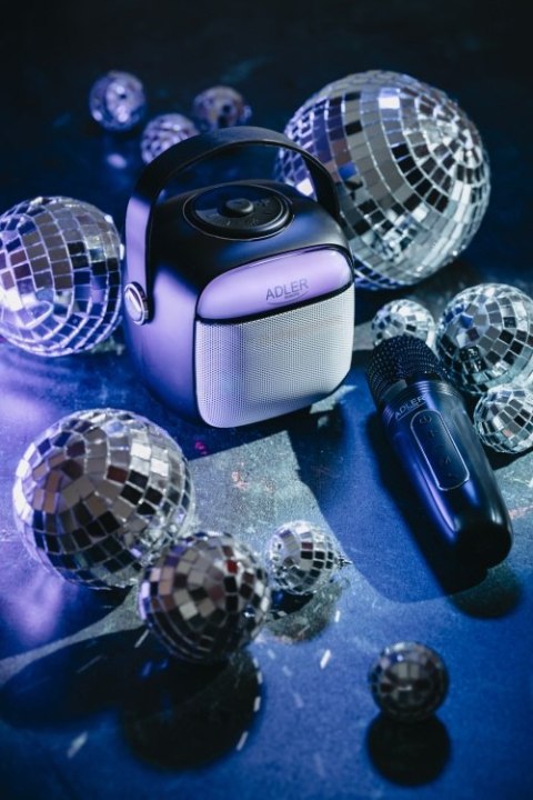 Adler Głośnik do karaoke z mikrofonem - SD/USB/AUX/Bluetooth