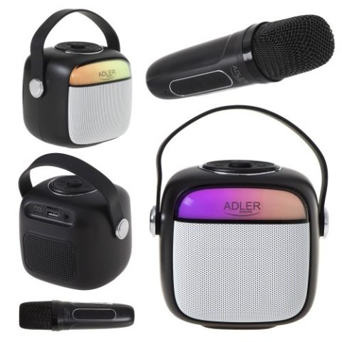 Adler Głośnik do karaoke z mikrofonem - SD/USB/AUX/Bluetooth