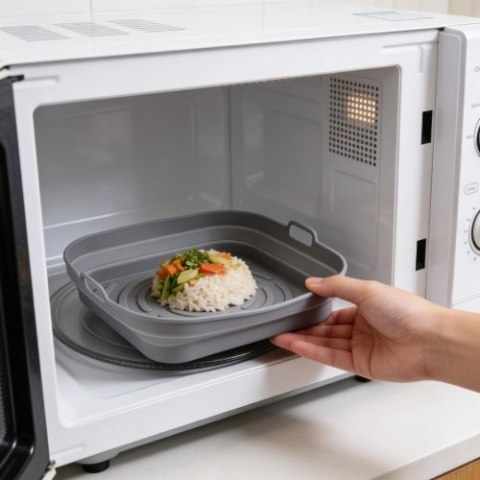Adler Tacka silikonowa do frytkownicy powietrznej | Kwadratowa | 19,7 cm | Wielokrotnego użytku | Silikon spożywczy BPA Free