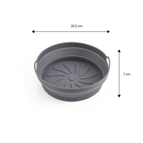 Adler Tacka silikonowa do frytkownicy powietrznej | Okrągła | 20,3 cm | Wielokrotnego użytku | Silikon spożywczy BPA Free