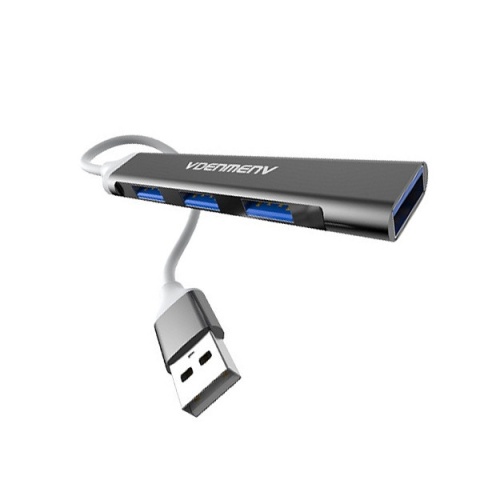 Denmen Hub USB 4XUSB Czarny Aluminium DU17