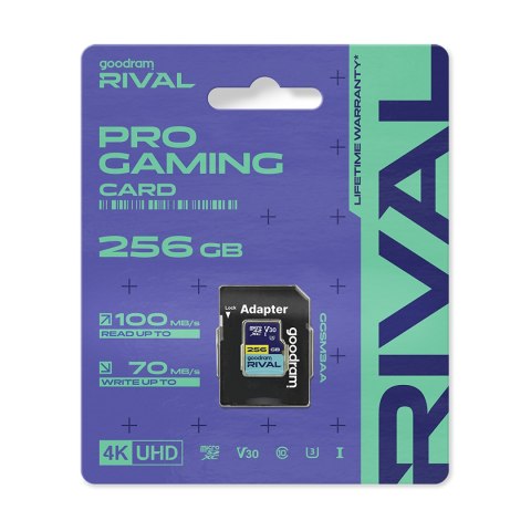 Karta pamięci microSD 256 GB V30 UHS-III Goodram Rival z adapterem