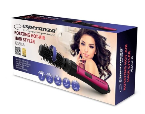 Lokówko-suszarka do włosów 2w1 50mm 1000W 3 prędkości Esperanza JESSICA
