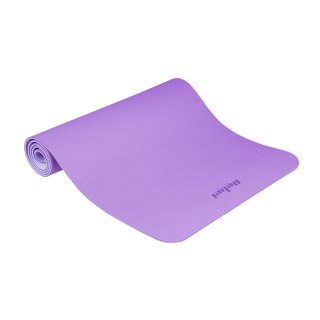 Mata gimnastyczna do ćwiczeń joga, pilates, fitness, 183x61cm, grubość 1cm, materiał TPE, fioletowa, REBEL ACTIVE