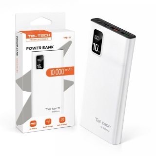 Power bank 5A 22.5W biały 10000 mAh Teltech